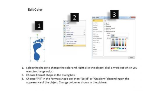 PowerPoint Presentation Teamwork Footprints Process Ppt Process