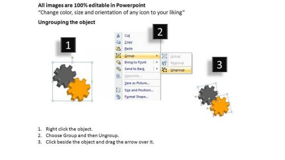 PowerPoint Presentation Teamwork Gears Process Ppt Design
