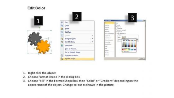 PowerPoint Presentation Teamwork Gears Process Ppt Design