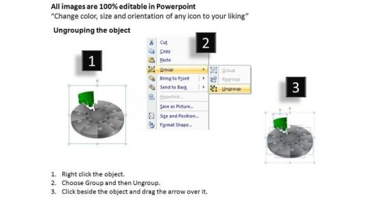 PowerPoint Presentation Teamwork Puzzle Segment Pie Chart Ppt Theme