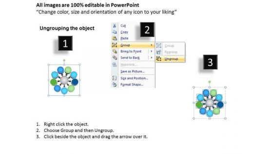 PowerPoint Presentations Plan 9 Stages Circular Flow Process Chart Slides