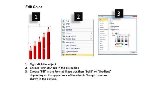 PowerPoint Process Business Education Crayons And Pencils Ppt Layout