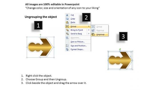 PowerPoint Process Business Education Shiny Arrows Ppt Design Slides