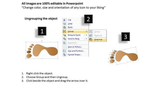PowerPoint Process Business Leadership Footprints Ppt Templates