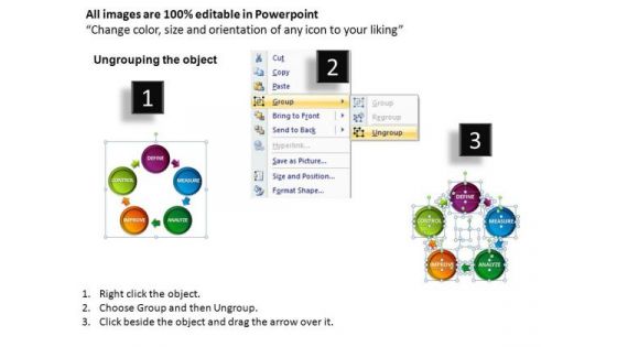 PowerPoint Process Business Success Six Sigma Ppt Slides