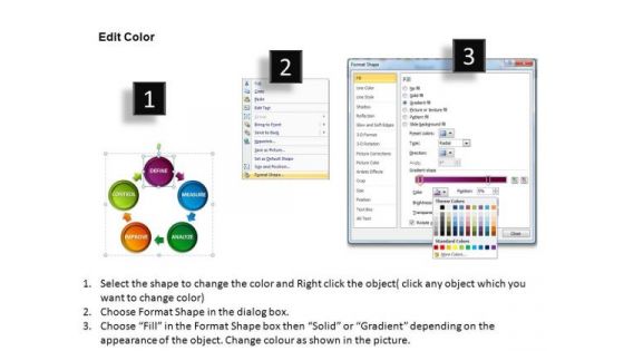 PowerPoint Process Business Success Six Sigma Ppt Slides
