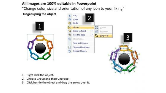 PowerPoint Process Chart Circular Chain Ppt Template