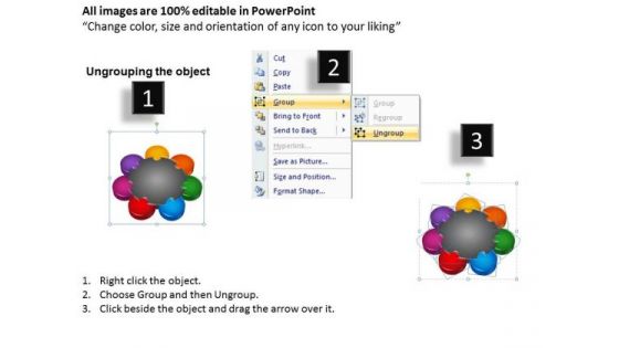 PowerPoint Process Chart Circular Puzzle Ppt Template