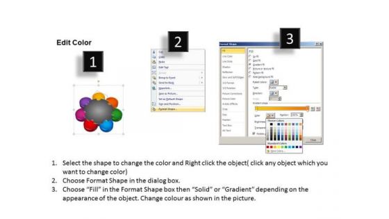 PowerPoint Process Chart Circular Puzzle Ppt Template