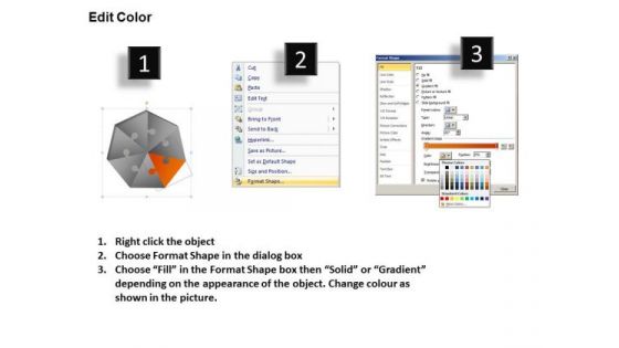 PowerPoint Process Chart Heptagon Puzzle Ppt Slide