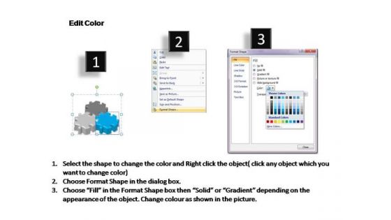 PowerPoint Process Chart Interconnected Puzzle Pieces Business Ppt Presentation