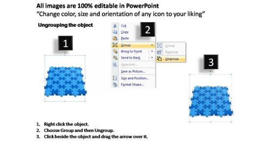 PowerPoint Process Chart Pieces 6x7 Rectangular Jigsaw Puzzle Matrix Ppt Design