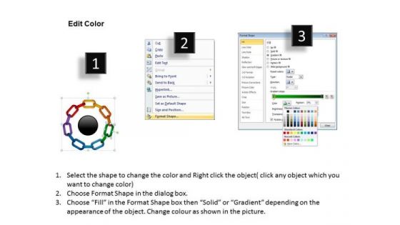 PowerPoint Process Circle Process Circular Gears Ppt Design Slides