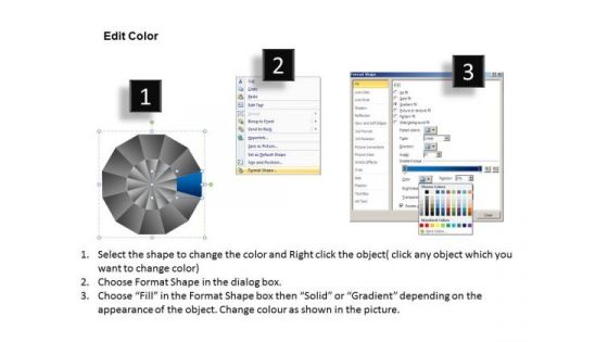 PowerPoint Process Company Circular Quadrant Ppt Template