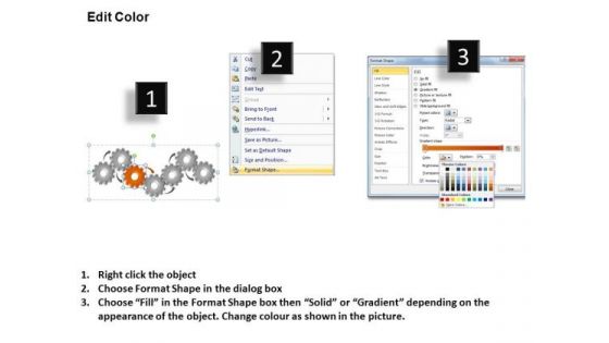 PowerPoint Process Company Gears Process Ppt Templates