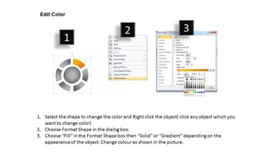 PowerPoint Process Company Ring Chart Ppt Design Slides