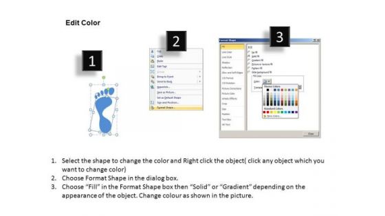 PowerPoint Process Corporate Success Footprints Process Ppt Layouts