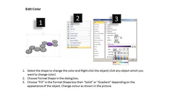 PowerPoint Process Diagram Gears Process Ppt Backgrounds