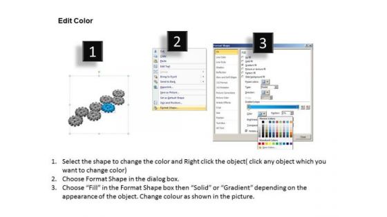 PowerPoint Process Diagram Gears Process Ppt Theme