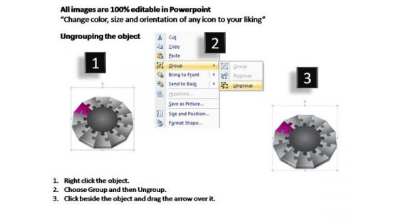 PowerPoint Process Diagram Puzzle Framework Ppt Template