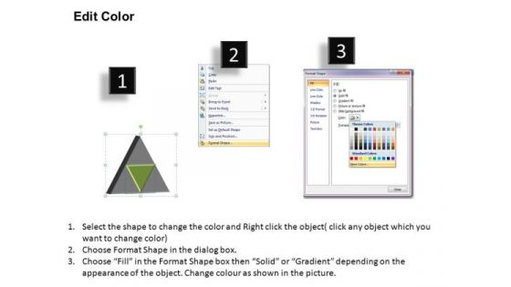 PowerPoint Process Diagram Pyramid Pieces Ppt Slide