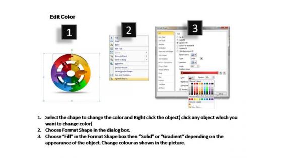 PowerPoint Process Diagram Round Moving Ppt Slide
