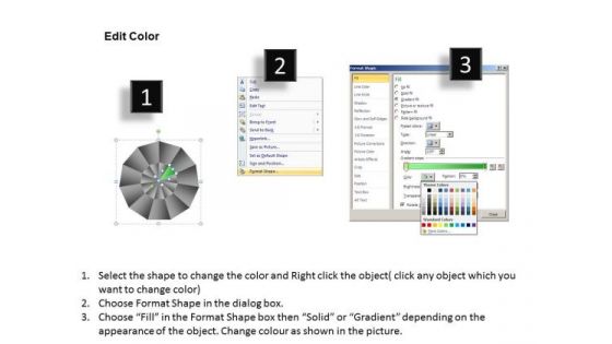 PowerPoint Process Editable Circular Quadrant Ppt Backgrounds