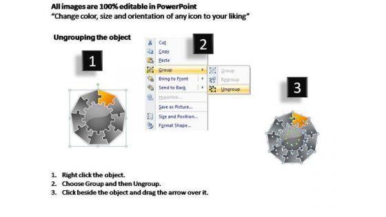 PowerPoint Process Editable Jigsaw Format Ppt Slide