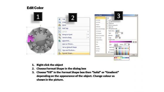 PowerPoint Process Editable Multiple Jigsaw Ppt Backgrounds