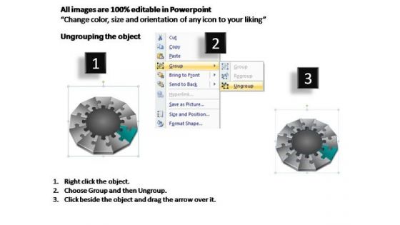 PowerPoint Process Editable Puzzle Framework Ppt Design