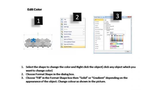 PowerPoint Process Editable Puzzle Process Ppt Backgrounds