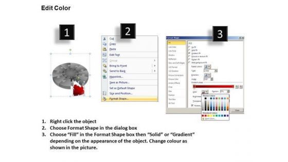 PowerPoint Process Editable Puzzle Segment Pie Chart Ppt Theme