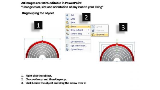 PowerPoint Process Editable Semi Circular Ppt Presentation