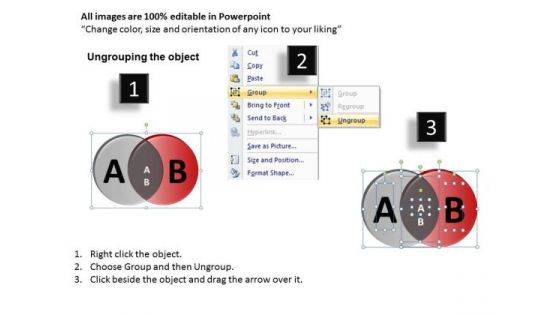 PowerPoint Process Editable Venn Diagram Ppt Themes