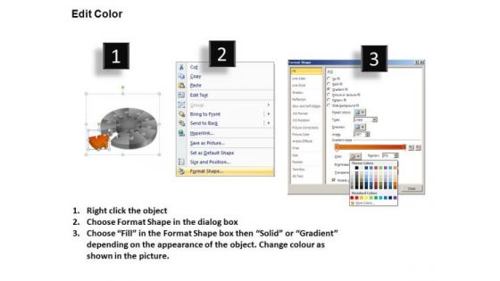 PowerPoint Process Education Puzzle Segment Pie Chart Ppt Themes