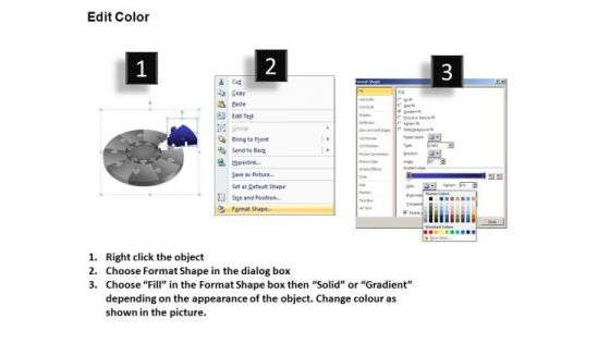 PowerPoint Process Executive Education Puzzle Segment Pie Chart Ppt Theme