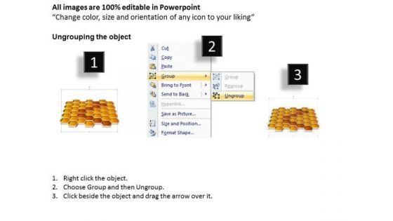 PowerPoint Process Executive Leadership Hexagonal Combs Ppt Template