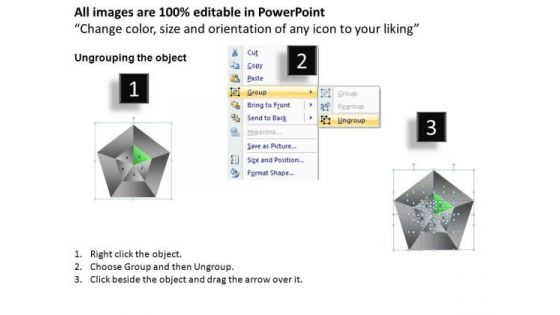 PowerPoint Process Graphic Circular Quadrant Ppt Template