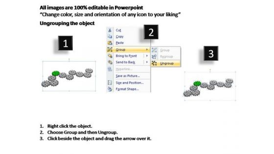 PowerPoint Process Graphic Gears Process Ppt Design