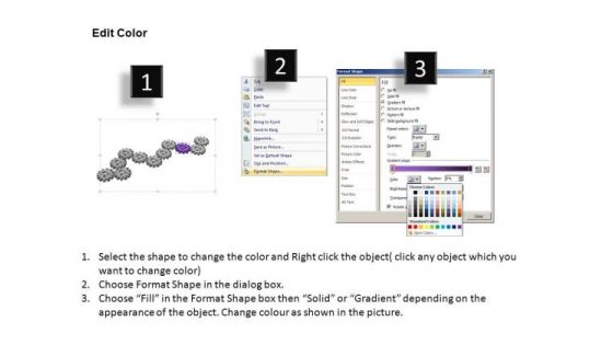 PowerPoint Process Graphic Gears Process Ppt Theme