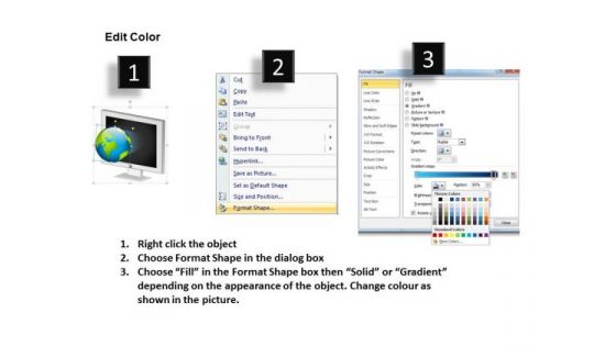 PowerPoint Process Graphic Globes Ppt Process