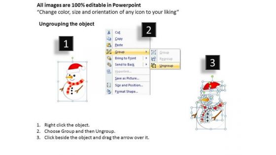 PowerPoint Process Graphic Merry Christmas Ppt Slide