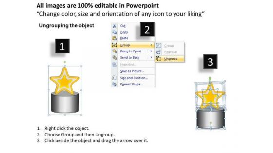 PowerPoint Process Graphic Pedestal Shinning Ppt Slide Designs