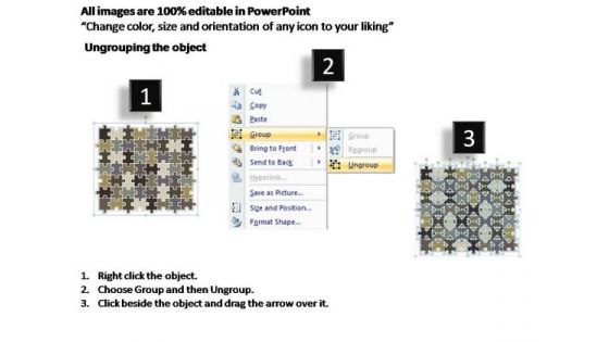PowerPoint Process Graphic Rectangular Jigsaw Puzzle Ppt Slide