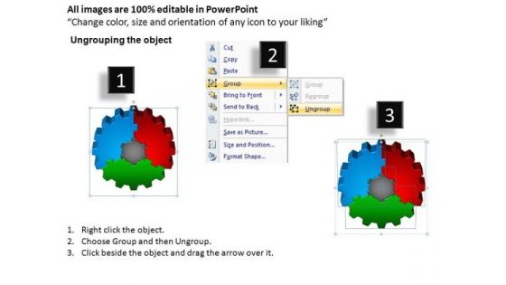PowerPoint Process Growth Gear Process Ppt Themes