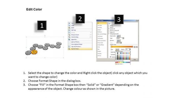 PowerPoint Process Growth Gears Process Ppt Template