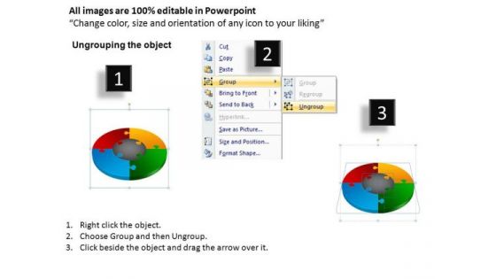 PowerPoint Process Growth Jigsaw Pie Chart Ppt Design Slides
