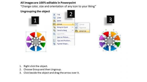 PowerPoint Process Growth Round Chart Ppt Backgrounds