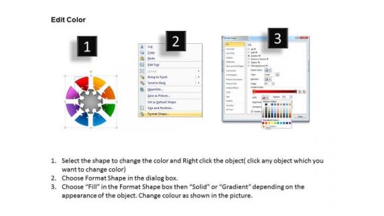 PowerPoint Process Growth Round Chart Ppt Backgrounds