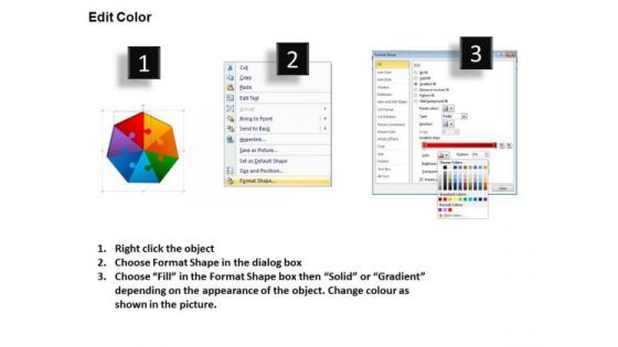 PowerPoint Process Heptagon Puzzle Graphic Ppt Template